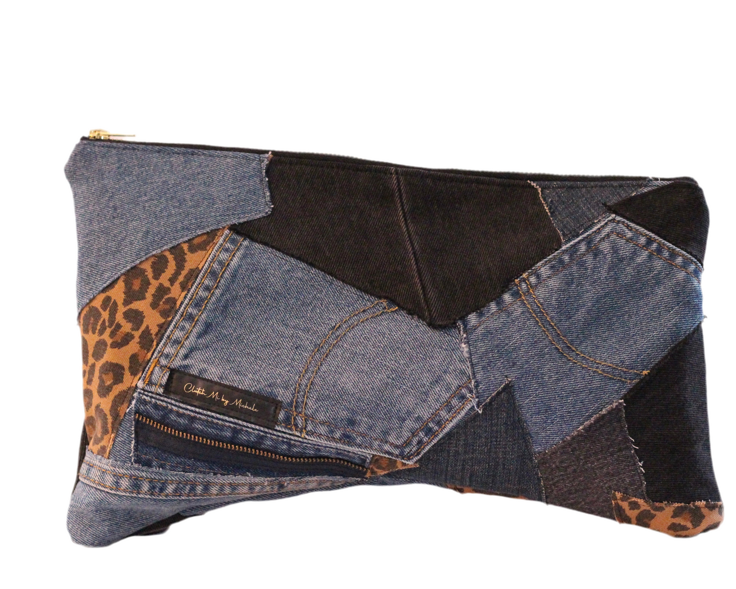 Indigo Denim Clutch