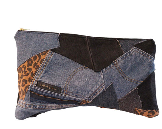Indigo Denim Clutch
